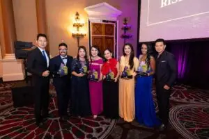 Co Founders of M&M Wealth Associates, Michael Henry and Matthew Wu and team of advisors celebrating a successful year in financial advisory and retirement planning 2.